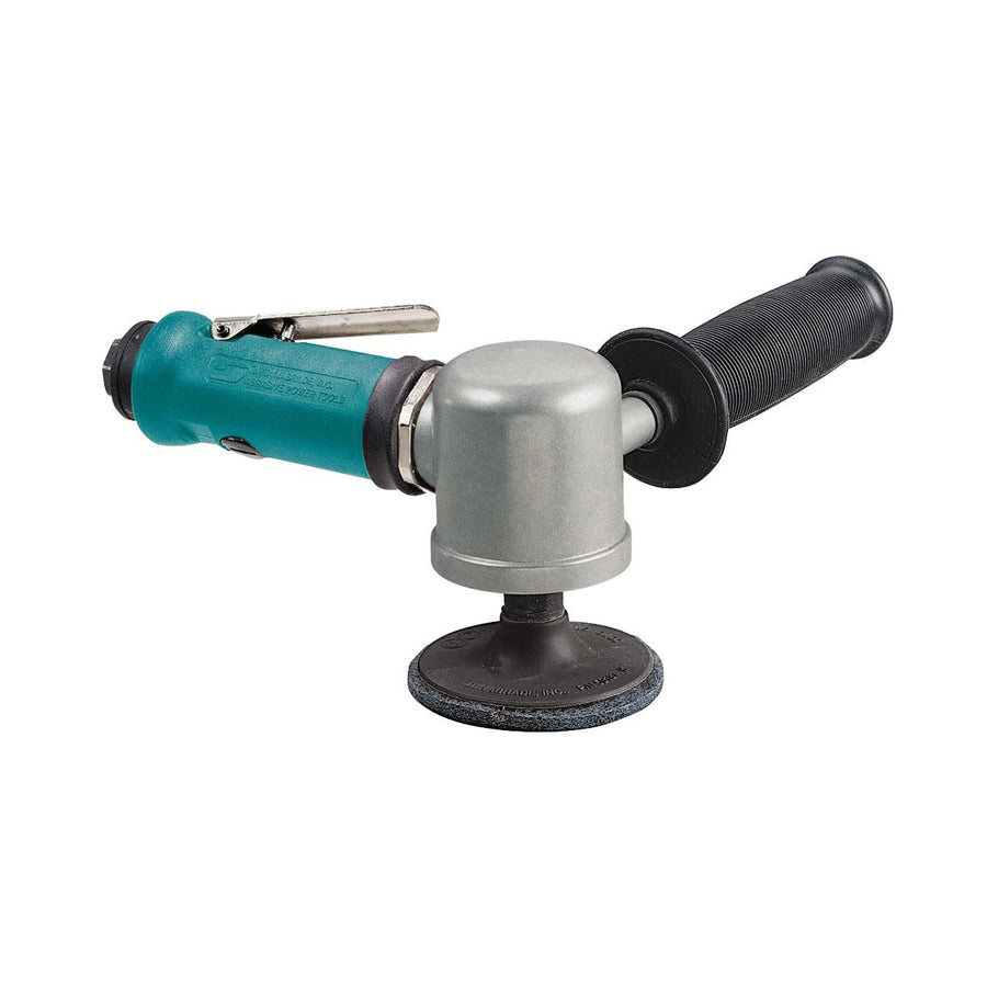 Disc Sanders Dynabrade 52558 3 Inch Diameter Right Angle Disc Sander .55 Hp 15000 Rpm Gearless Rear Exhaust Locking-Type Female Pad