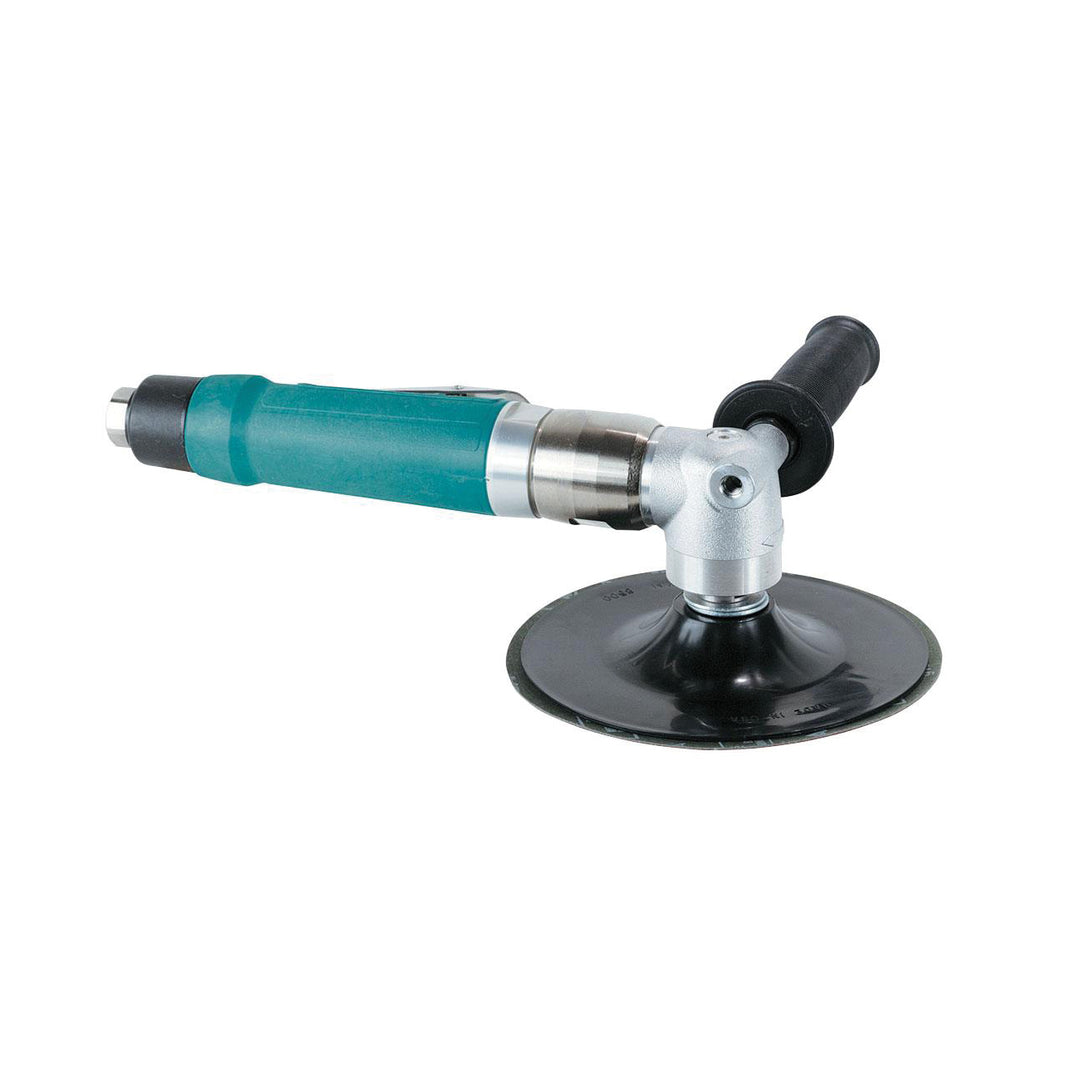 Disc Sanders Dynabrade 52563 7 Inch Diameter Right Angle Disc Sander 1 Hp 6000 Rpm Extended Rear Exhaust 5/8 11 Inch Female Pad