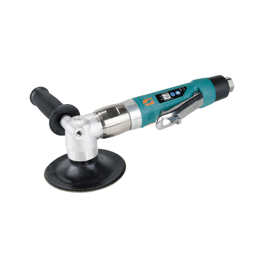 Disc Sanders Dynabrade 52564 4-1/2 Inch-5 Inch Diameter Right Angle Disc Sander 1 Hp 9000 Rpm Extended Rear Exhaust M14 X 2 Spindle Thread