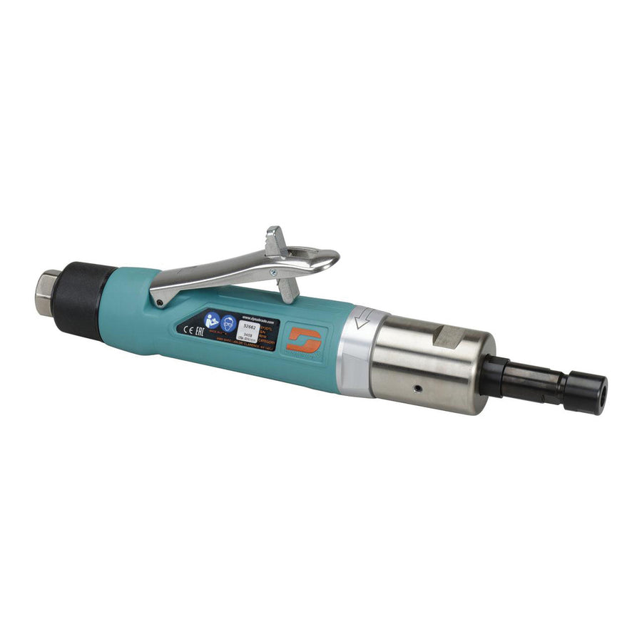 Die Grinders Dynabrade 52662 1 Hp Straight-Line Die Grinder 3400 Rpm Planetary-Geared Rear Exhaust 1/4 Inch Collet
