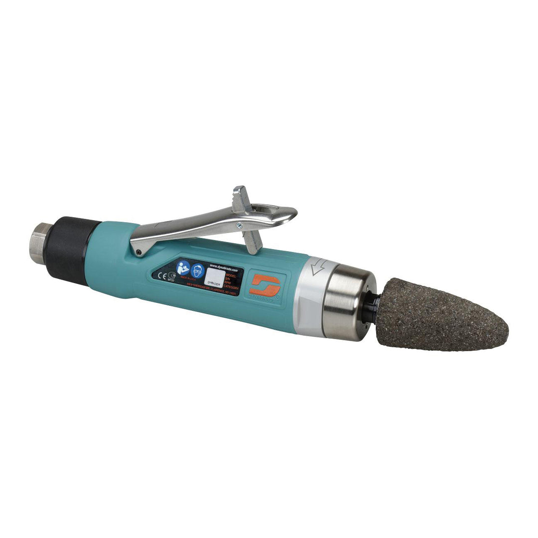 Straight Grinders Dynabrade 52715 Cone Or Plug Wheel Grinder 1 Hp Straight-Line 12000 Rpm Rear Exhaust 3/8 Inch-24 Spindle Thread