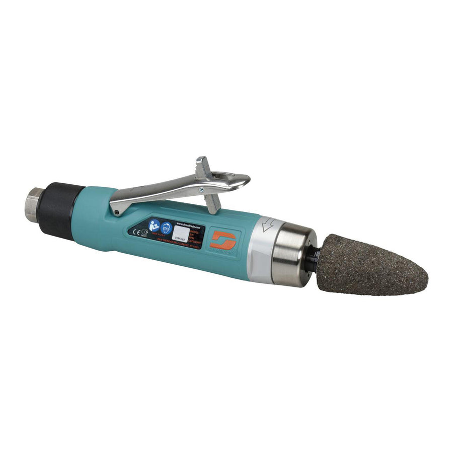 Straight Grinders Dynabrade 52718 Cone Or Plug Wheel Grinder 1 Hp Straight-Line 20000 Rpm Rear Exhaust 3/8 Inch-24 Spindle Thread