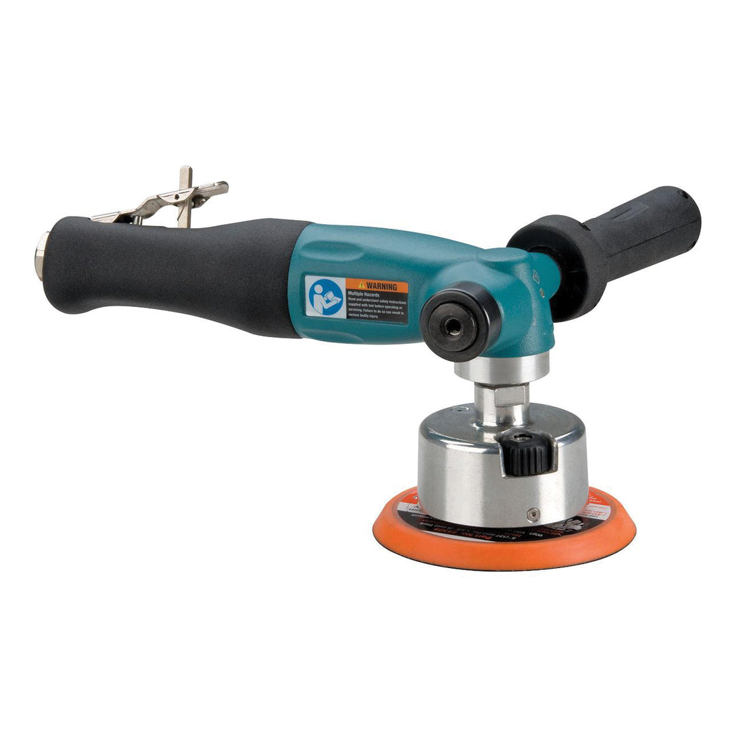 Specialty Sanders Dynabrade 52760 5 Inch Diameter Sander With Random-Rotary Orbit Locking Head 1.3 Hp 12000 Rpm Rotational Exhaust 5/8 11 Inch Spindle Thread