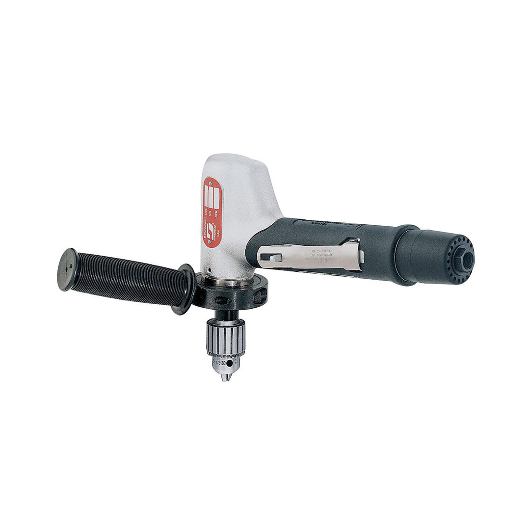 Offset Drills Dynabrade 53080 1/2 Inch Drill .7 Hp 3400 Rpm 7 Degree Offset Planetary-Geared Rear Exhaust Jacobs