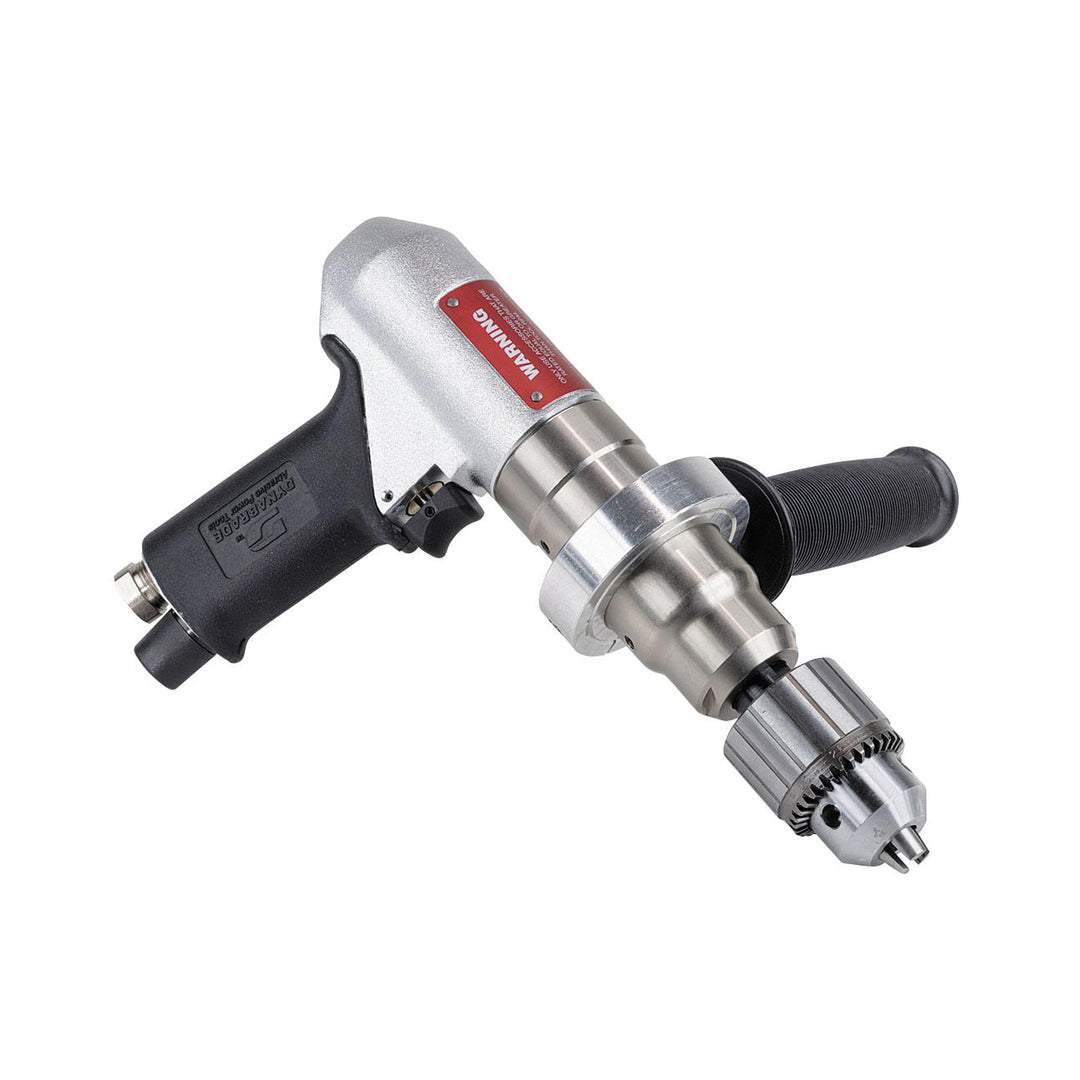 Pistol Grip Drills Dynabrade 53092 1/2 Inch Drill .7 Hp 500 Rpm Pistol Grip Geared Rear Exhaust Keyed Jacobs