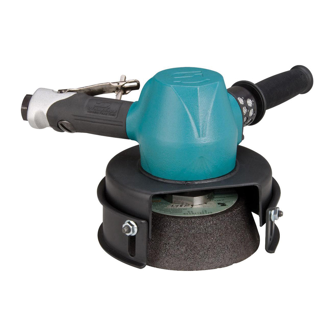 Angle Grinders Dynabrade 53233 6 Inch Diameter Type 11 Vertical Cup Wheel Grinder 2 Hp 6000 Rpm Gearless Rotational Exhaust 5/8 11 Inch Spindle Thread