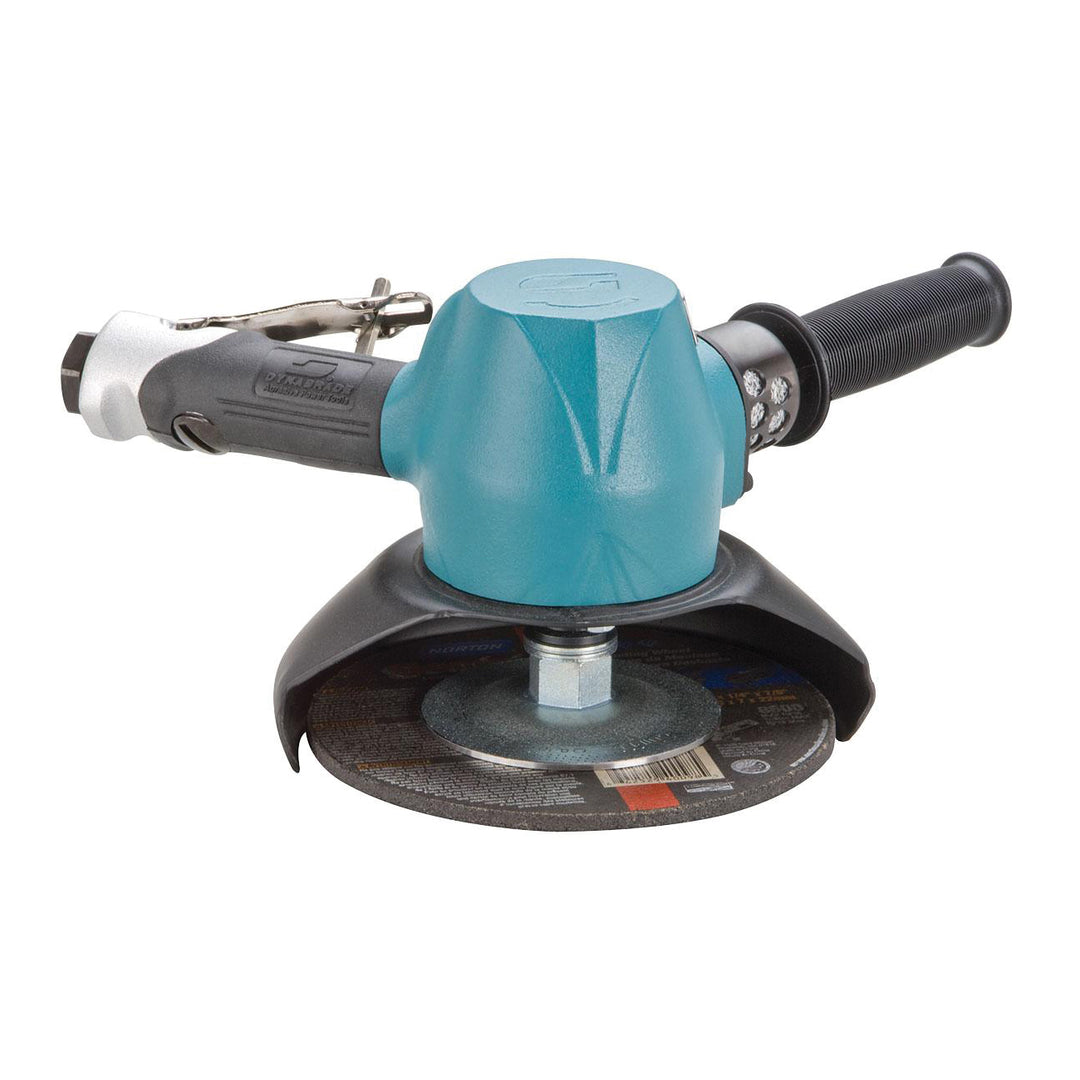 Angle Grinders Dynabrade 53234 7 Inch Diameter Type 27 Vertical Depressed Center Wheel Grinder (Replaces 52453) 2 Hp 7200 Rpm Gearless Rotational Exhaust 5/8 11 Inch Spindle Thread