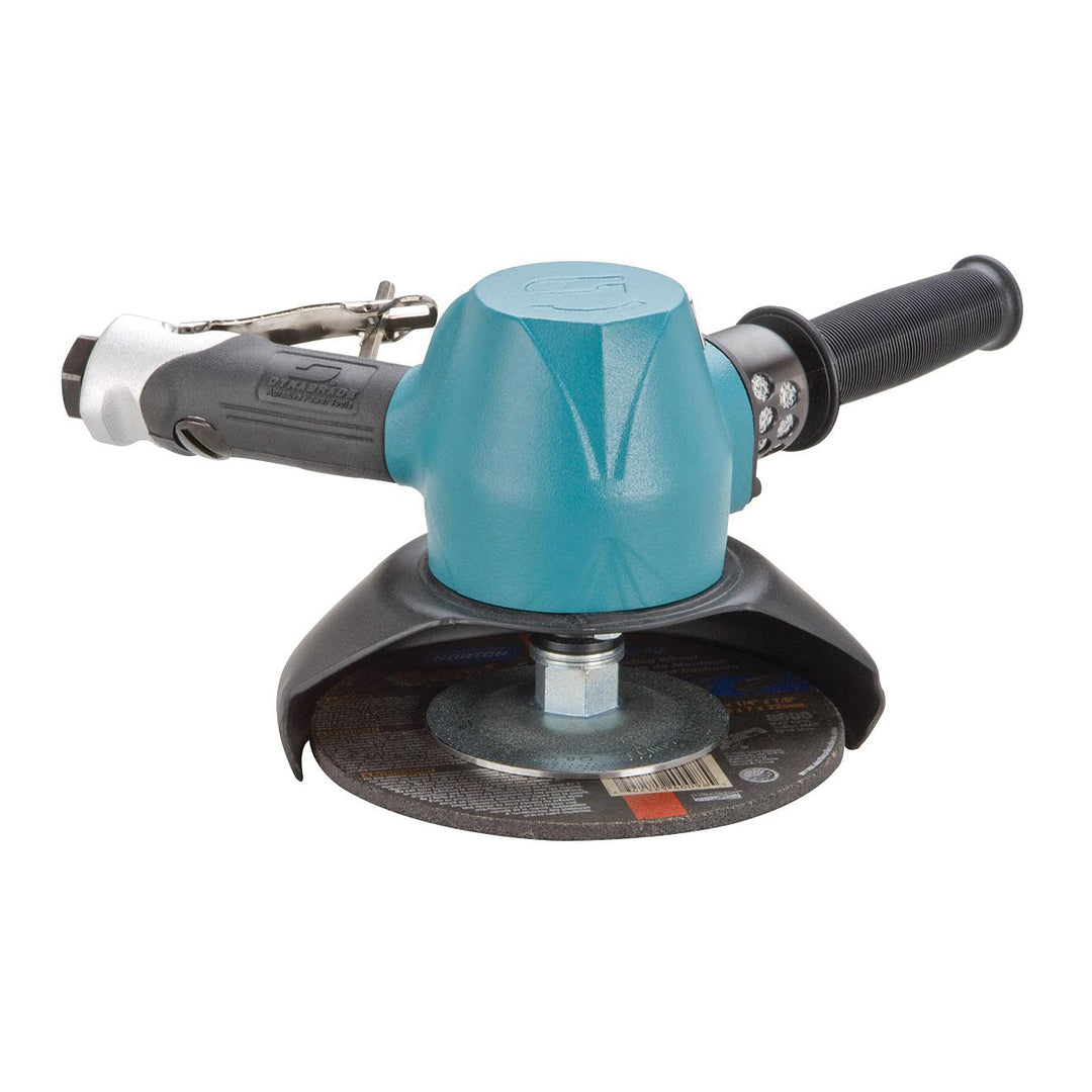 Angle Grinders Dynabrade 53235 7 Inch Diameter Type 27 Vertical Depressed Center Wheel Grinder (Replaces 52455) 2 Hp 8500 Rpm Gearless Rotational Exhaust 5/8 11 Inch Spindle Thread