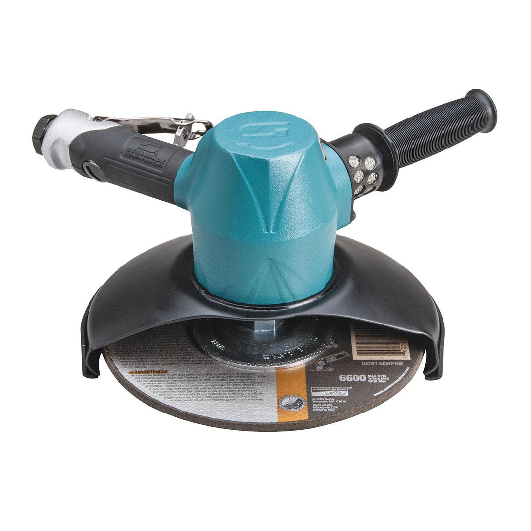 Angle Grinders Dynabrade 53249 9 Inch Diameter Type 27 Vertical Depressed Center Wheel Grinder 3 Hp 6000 Rpm Gearless Rotational Exhaust 5/8 11 Inch Spindle Thread