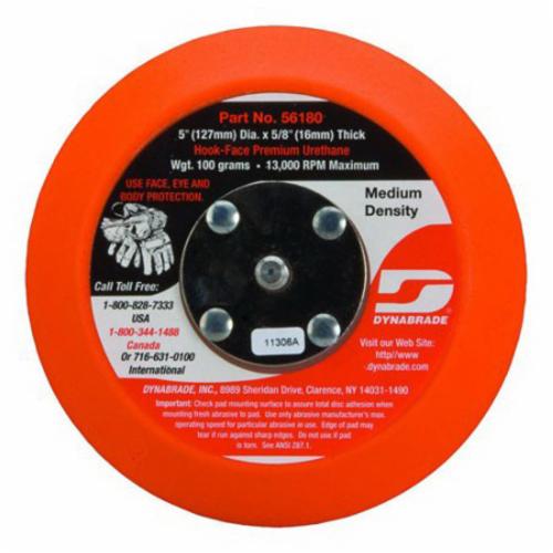 Backup Pads Dynabrade 54314 3-1/2 Inch Diameter Non-Vacuum Disc Pad Hook-Face Long Nap