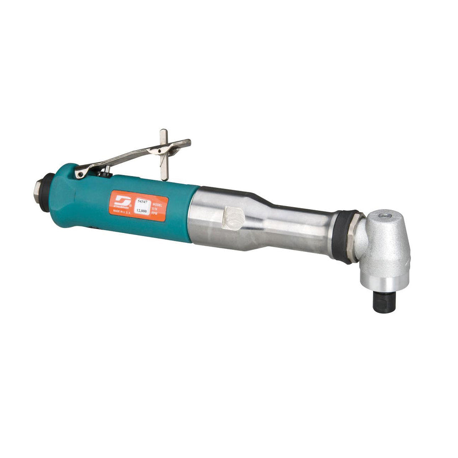 Die Grinders Dynabrade 54347 .7 Hp Extended Right Angle Die Grinder 12000 Rpm Composite Geared Rear Exhaust 1/4 Inch & 6 mm Collet