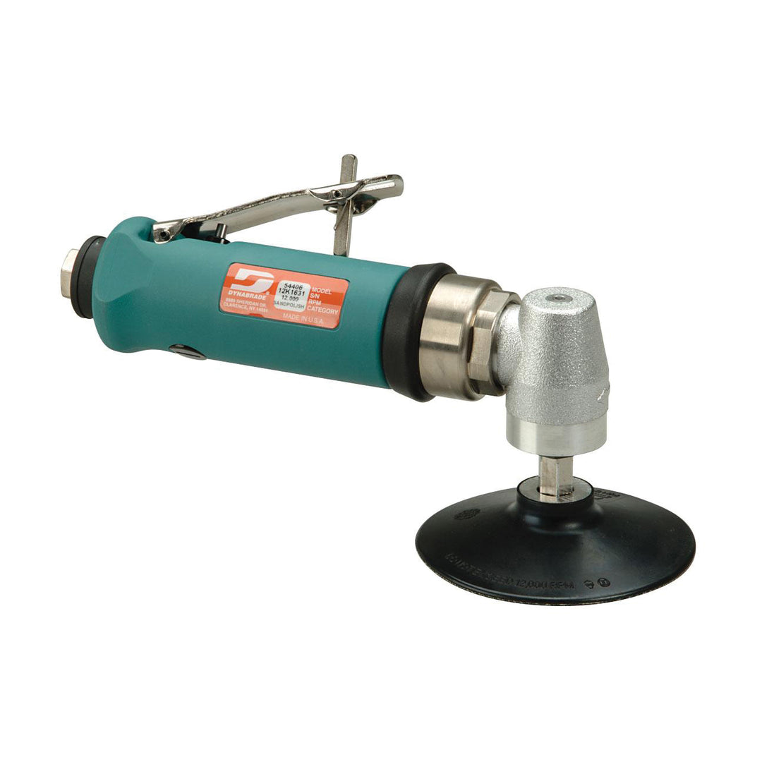 Disc Sanders Dynabrade 54406 4 Inch Diameter Right Angle Disc Sander .7 Hp 12000 Rpm Composite Geared Rear Exhaust Locking-Type Female Pad