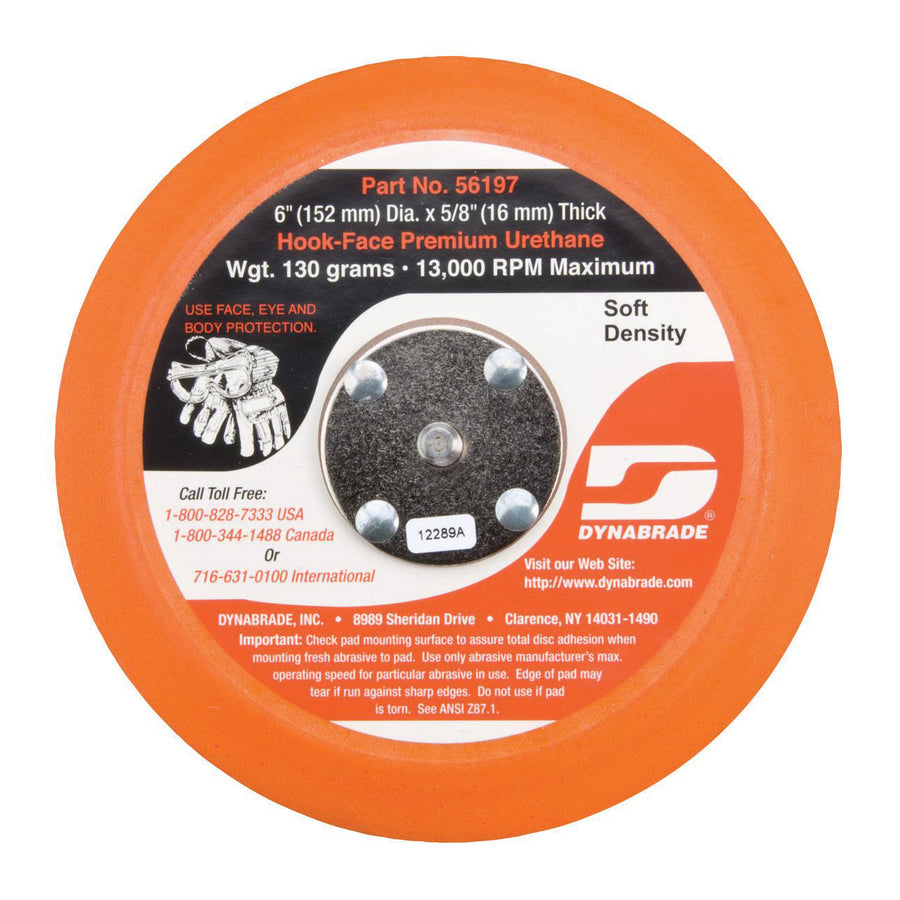 Backup Pads Dynabrade 56197 Backup Pads Hookit Soft 5/8 6Xnh