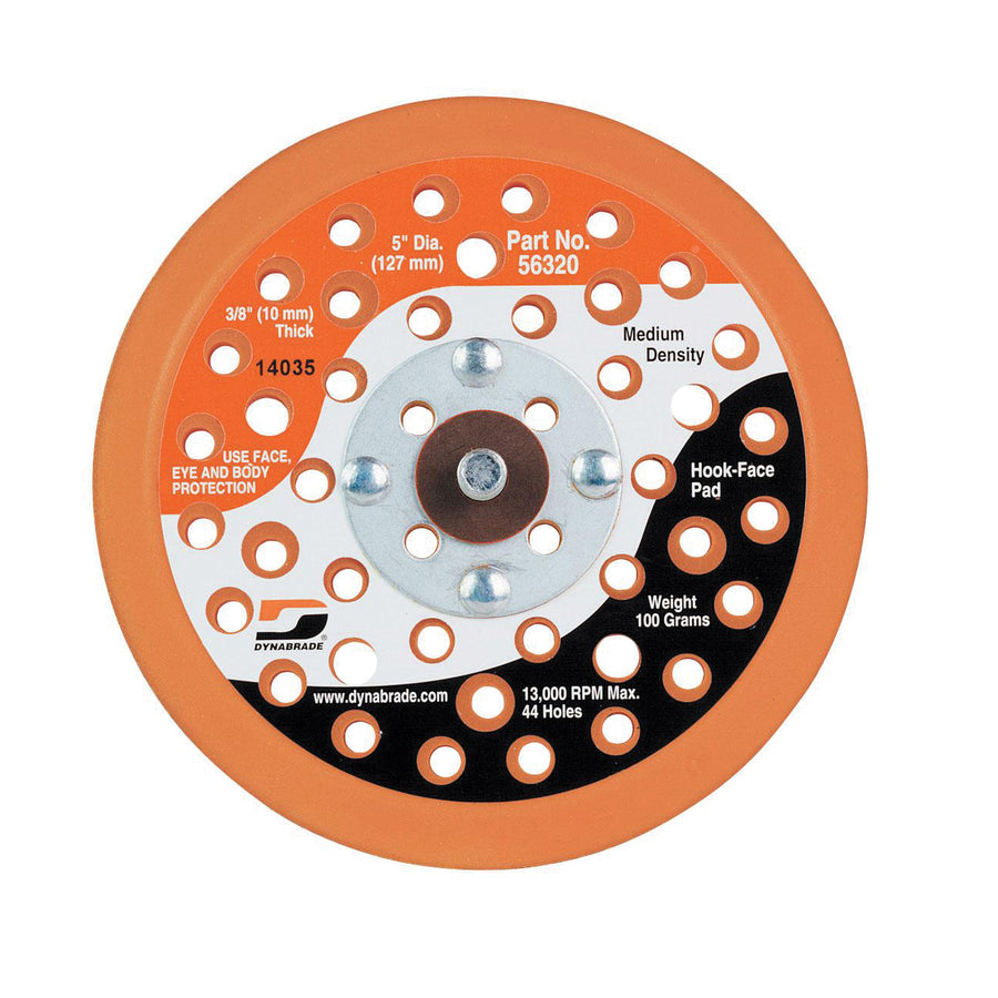 Backup Pads Dynabrade 56320 5 Inch Diameter Vacuum Disc Pad Hook-Face 4 Holes