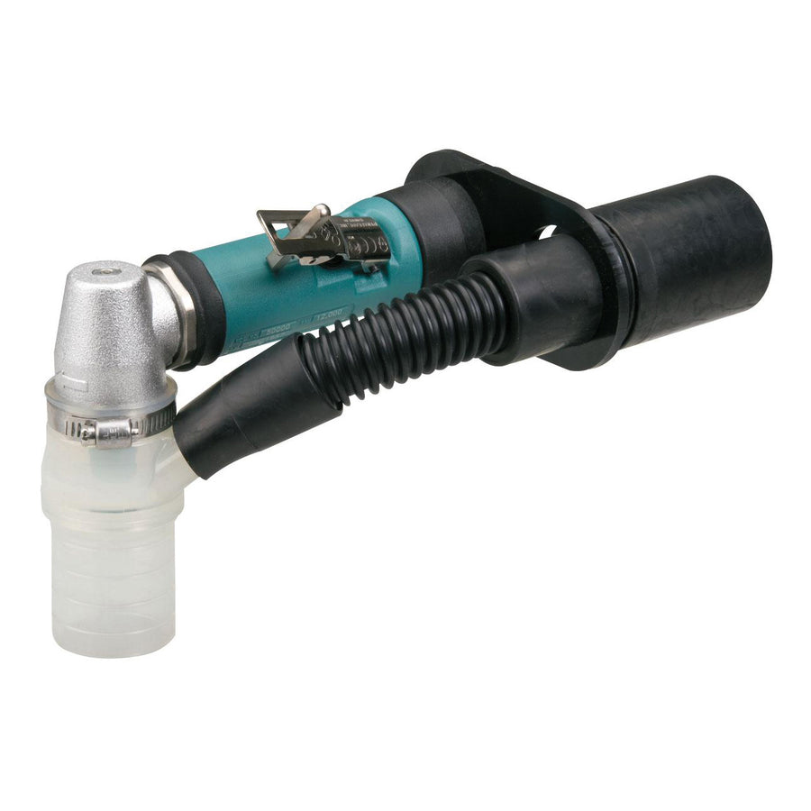 Die Grinders Dynabrade 56719 .4 Hp Right Angle Die Grinder Central Vacuum 20000 Rpm Rear Exhaust 1/4 Inch & 6 mm Collets Extended Muffler