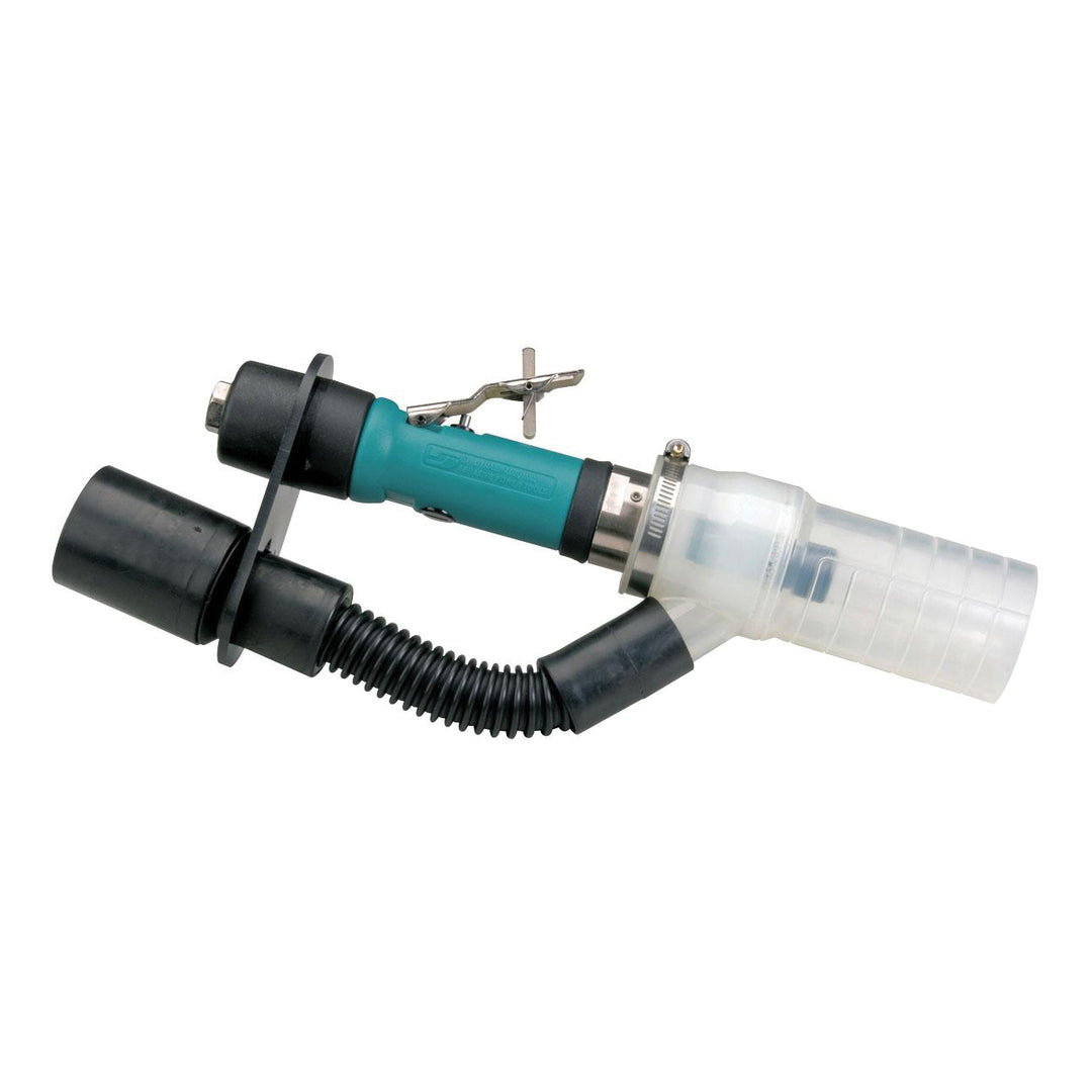 Die Grinders Dynabrade 56755 .4 Hp Straight-Line Die Grinder Central Vacuum 25000 Rpm Gearless Rear Exhaust 1/4 Inch & 6 mm Collets Extended Muffler