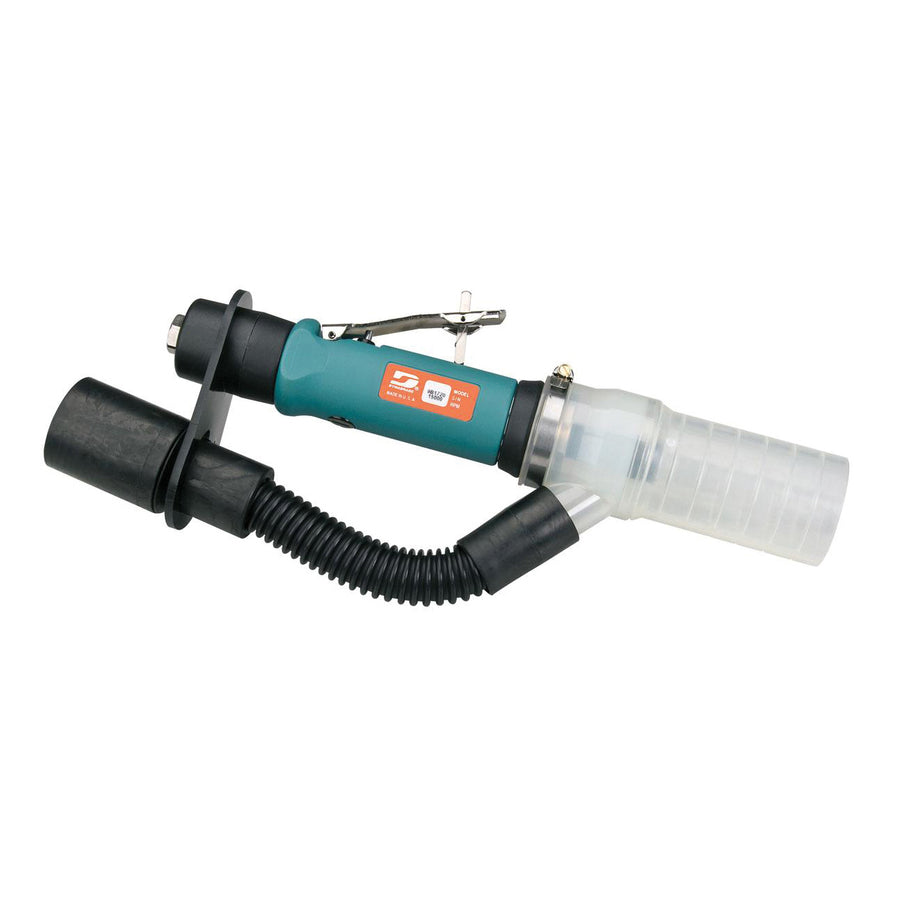 Die Grinders Dynabrade 56759 .7 Hp Straight-Line Die Grinder Central Vacuum 15000 Rpm Gearless Rear Exhaust 1/4 Inch & 6 mm Collets Extended Muffler
