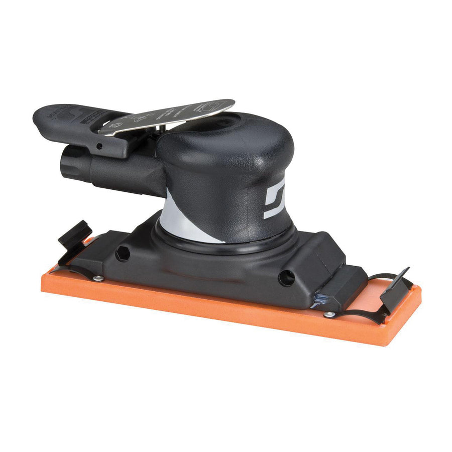 Specialty Sanders Dynabrade 57407 2-3/4X8 Dynaline Sander Non-Vacuum With Clips .3 Hp 2400 Spm 3/8 Inch Sl Rear Exhaust