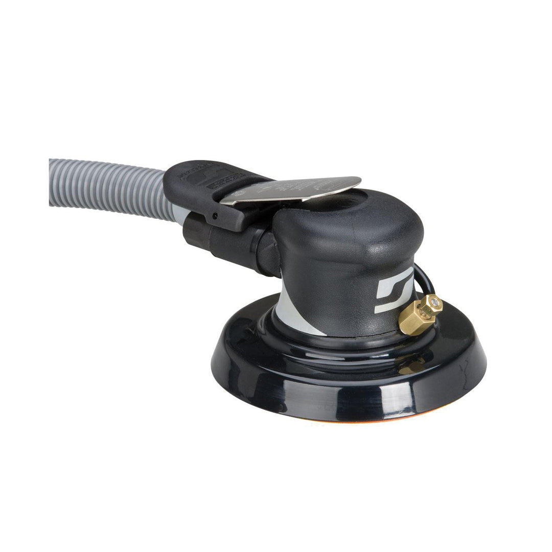 Orbital Sanders Dynabrade 57573 5 Inch Diameter Wet Dynorbital Supreme Random Orbital Sander Deluxe .24 Hp 10000 Rpm 3/16 Inch Diameter Orbit Rear Exhaust 5/16 Inch-24 Spindle Thread