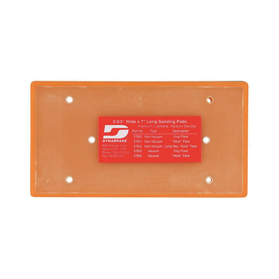 Backup Pads Dynabrade 57852 3-2/3X7 Non-Vacuum Dynabug Disc Pad Hook-Face Long Nap
