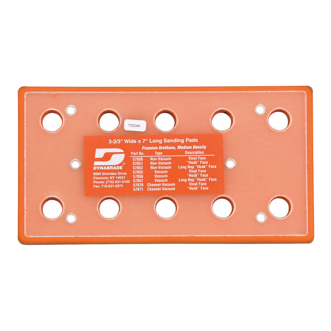Backup Pads Dynabrade 57856 3-2/3 Inch (932 mm) W X 7 Inch L Vacuum Dynabug Disc Pad Hook-Face Short Nap