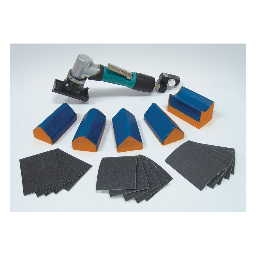 Specialty Sanders Dynabrade 58010 Dynafine Backsplash Sander Versatility Kit .12 Hp 7 Degree Offset 13000 Rpm 1/32 Inch (1 mm) Diameter Orbit Rear Exhaust