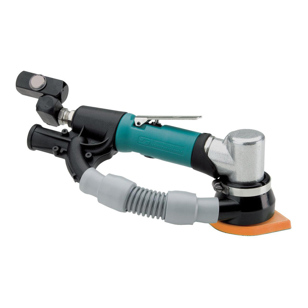 Specialty Sanders Dynabrade 58015 Dynafine Detail Sander Self-Generated Vacuum .12 Hp 7 Degree Offset 15000 Rpm 1/32 Inch (1 mm) Diameter Orbit Rear Exhaust