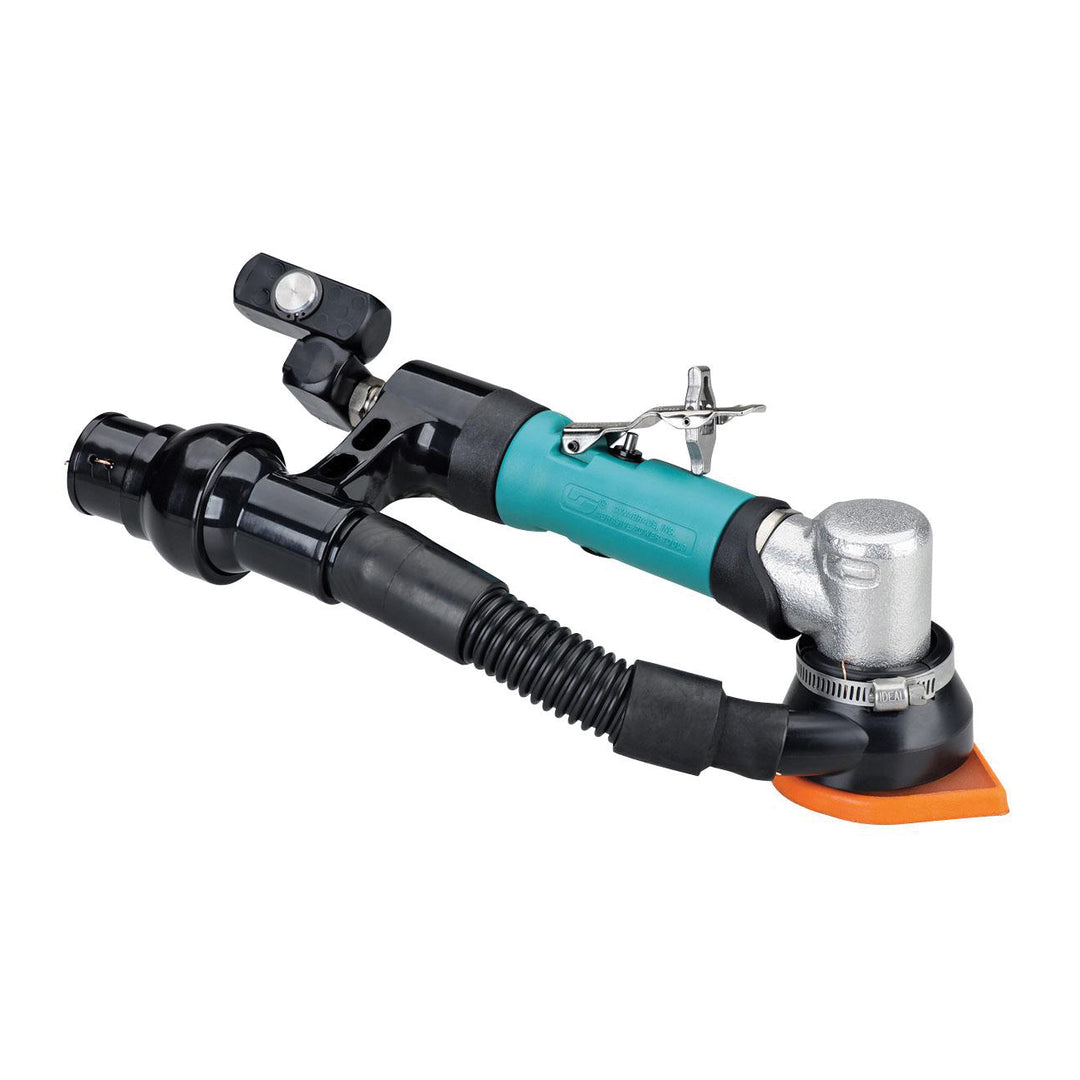 Specialty Sanders Dynabrade 58017 Dynafine Detail Sander Central Vacuum .12 Hp 7 Degree Offset 15000 Rpm 1/32 Inch (1 mm) Diameter Orbit Rear Exhaust