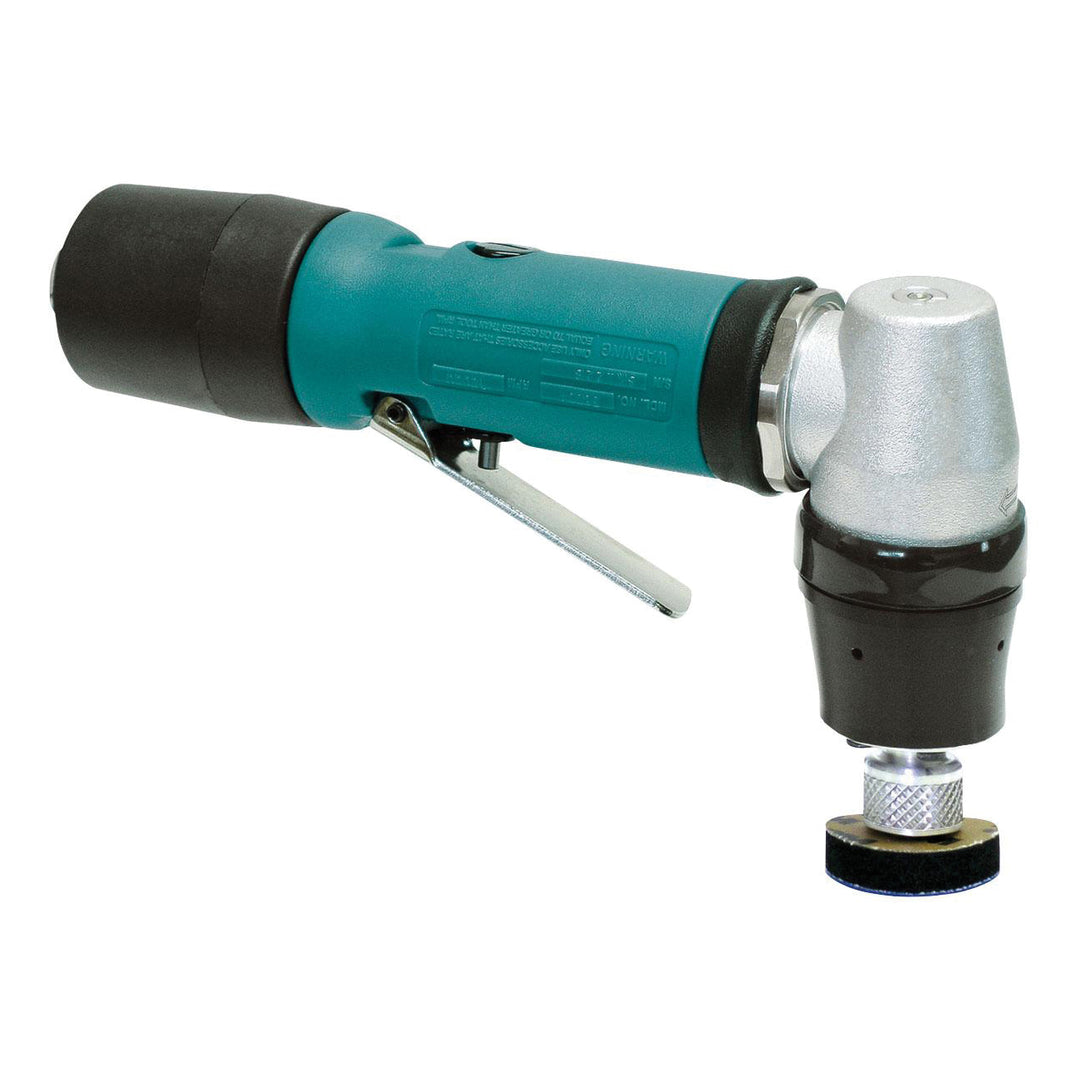 Orbital Sanders Dynabrade 58034 1-1/4 Inch Diameter Right Angle Mini-Orbital Sander .4 Hp 12000 Rpm Geared 1/8 Inch Diameter Orbit Rear Exhaust For Locking-Type Pad