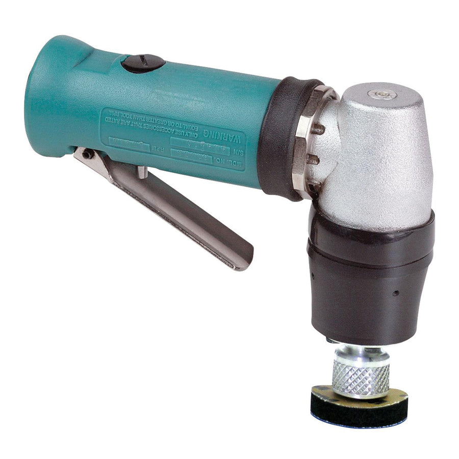 Orbital Sanders Dynabrade 58038 1-1/4 Inch Diameter Right Angle Mini-Orbital Sander .4 Hp 12000 Rpm Geared 1/8 Inch Diameter Orbit Front Exhaust For Locking-Type Pad