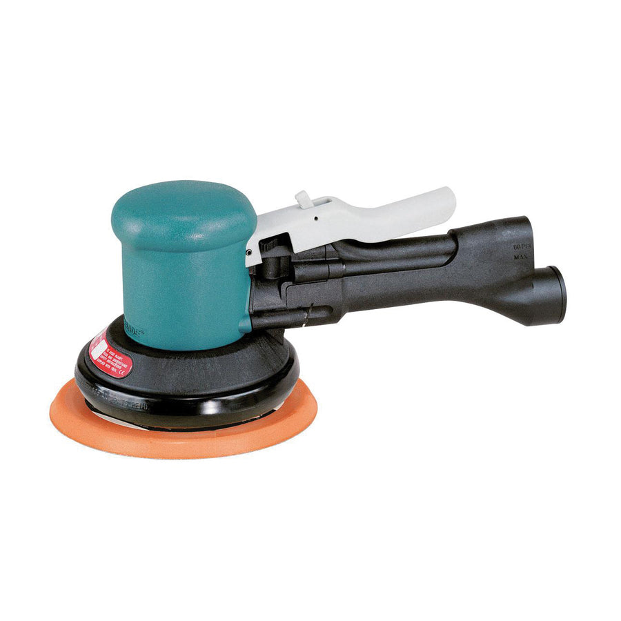 Orbital Sanders Dynabrade 58405 6 Inch Diameter Two-Hand Dynorbital Random Orbital Sander Non-Vacuum .4 Hp 12000 Rpm 3/16 Inch Diameter Orbit Rear Exhaust