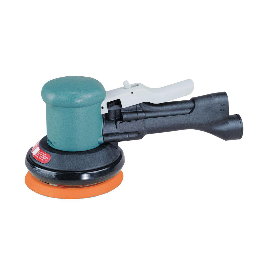 Orbital Sanders Dynabrade 58415 5 Inch Diameter Non-Vacuum Two-Hand Dynorbital Random Orbital Sander .45 Hp 12000 Rpm 3/8 Diameter Orbital Rear Exhaust