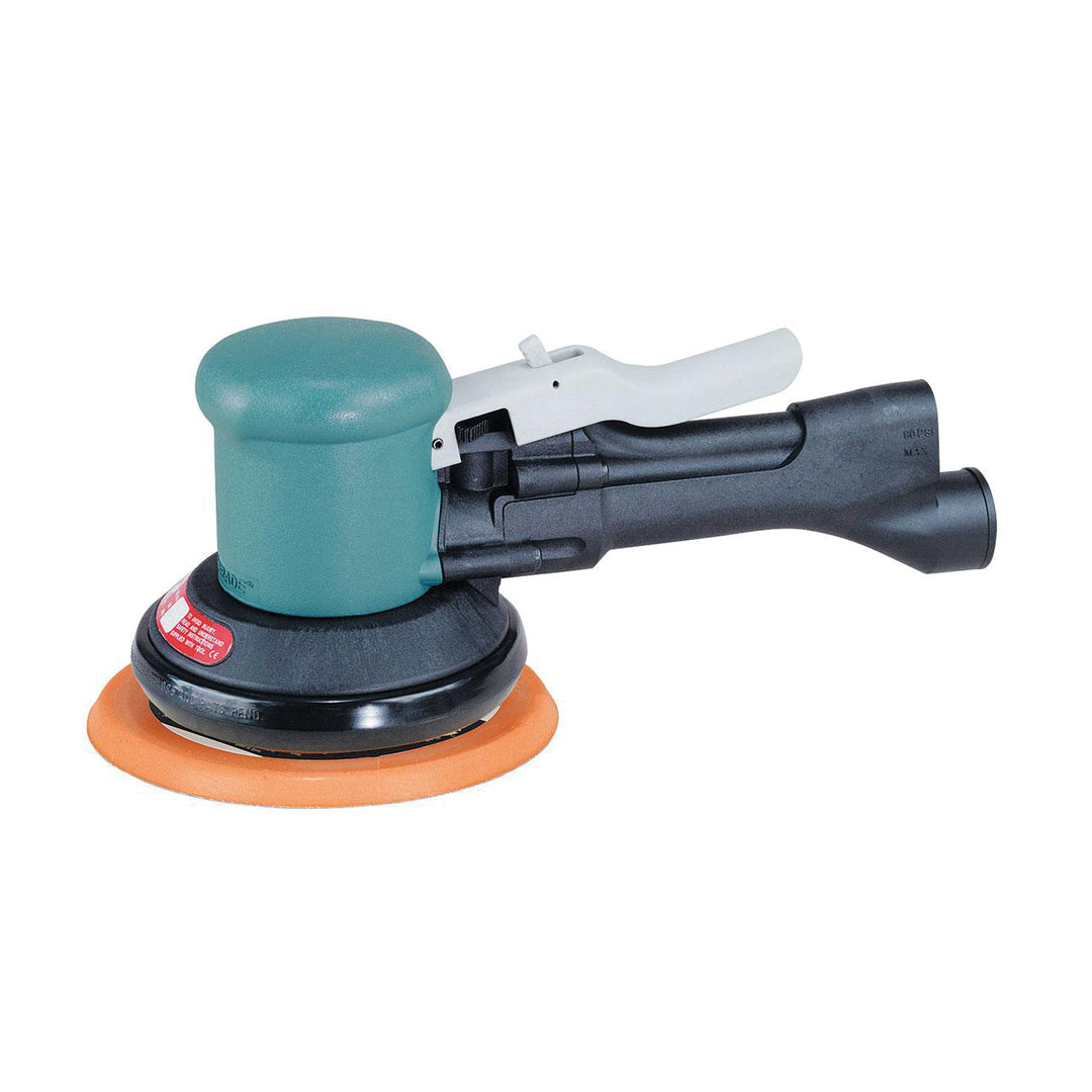 Orbital Sanders Dynabrade 58419 6 Inch Diameter Two-Hand Dynorbital Random Orbital Sander Self-Generated Vacuum .45 Hp 12000 Rpm 3/8 Inch Diameter Orbit Rear Exhaust