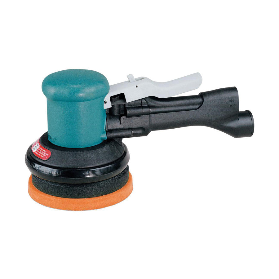 Specialty Sanders Dynabrade 58441 5 Inch Diameter Two-Hand Gear-Driven Sander Non-Vacuum .4 Hp 900 Rpm Rear Exhaust Hook-Face Pad