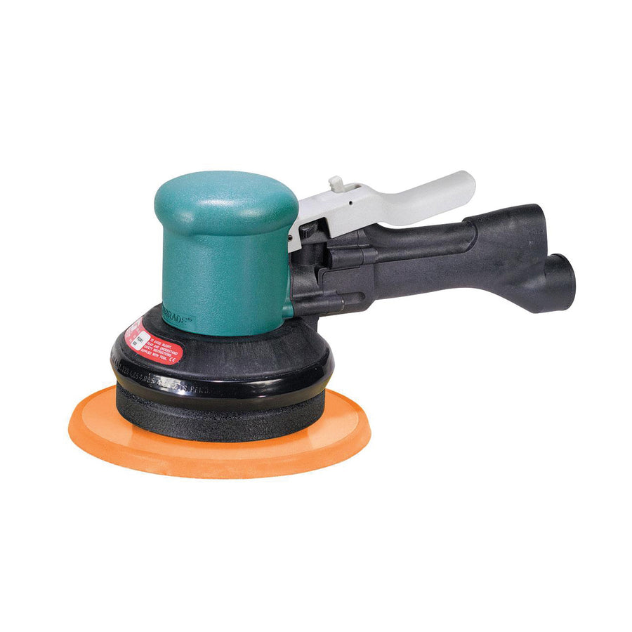 Specialty Sanders Dynabrade 58442 6 Inch Diameter Two-Hand Gear-Driven Sander Non-Vacuum .4 Hp 900 Rpm Rear Exhaust Vinyl-Face Pad