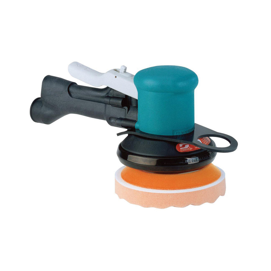 Buffers & Polishers Dynabrade 58455 5 Inch Diameter Dynabuffer Random Orbital Polisher .3 Hp 10000 Rpm Rear Exhaust .55 Inch Diameter Orbit 5/16 24 Female Thread