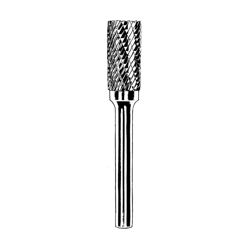Double Cut Carbide Burrs Dynabrade 93339 Carbide Burr 1/8 Inch (3 mm) Diameter Sa-43 D/C Burr Cylinder 9/16 Inch (12 mm) Flute L 1/8 Inch Shank