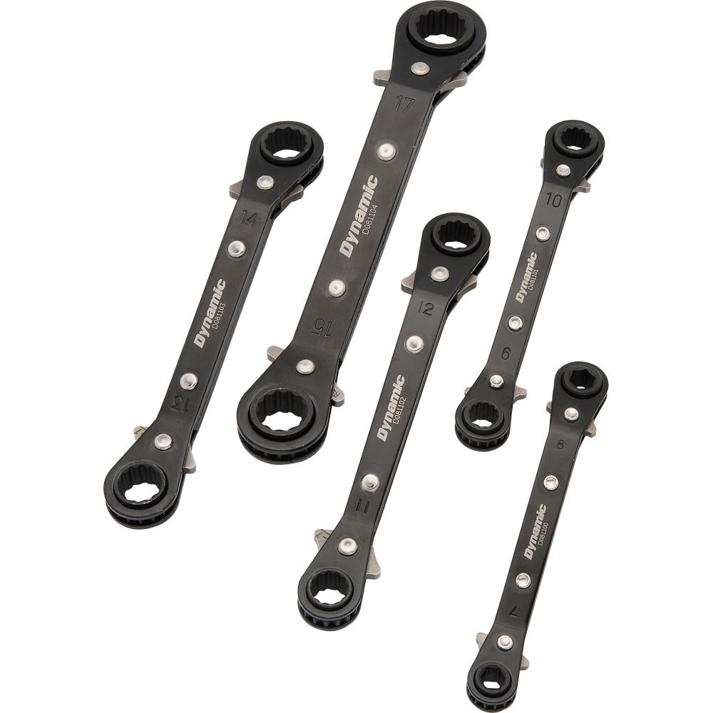 Dynamic D081202 5 Pc Met Dbl Box Rev Off Ratchet