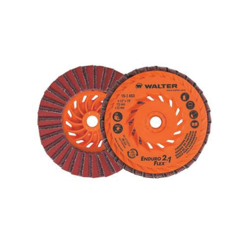 2-in-1 Flap Discs Walter 15I503 5 Inch x 5/8 Inch - 11 2-In-1 Duo Grit Enduro-Flex Flap Disc