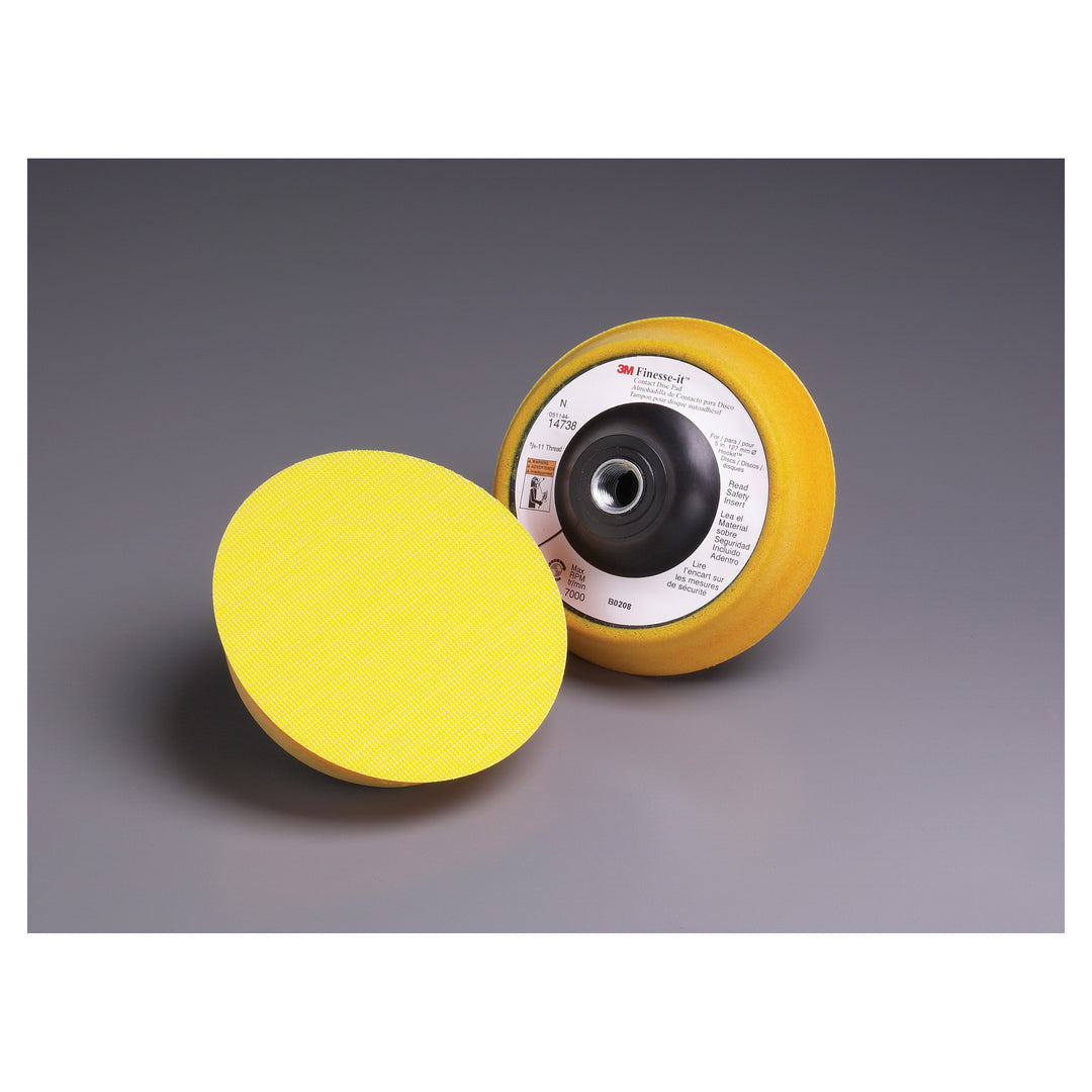 Backup Pads 3M AB14738 Finesse-It Hookit Disc Pad 14738 5 in x 1 in 5/8-11 int