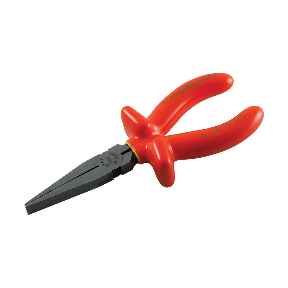 Gray B224A-I INSULATED FLAT NOSE PLIERS 7''