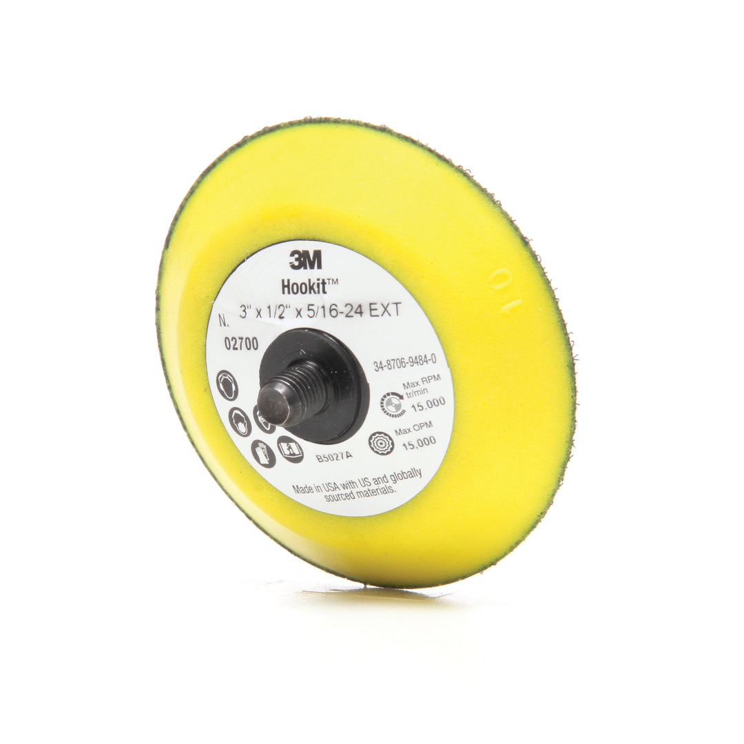 Backup Pads 3M AB02700 Hookit Disc Pad 02700 3 in x 1/2 in 5/16-24 External