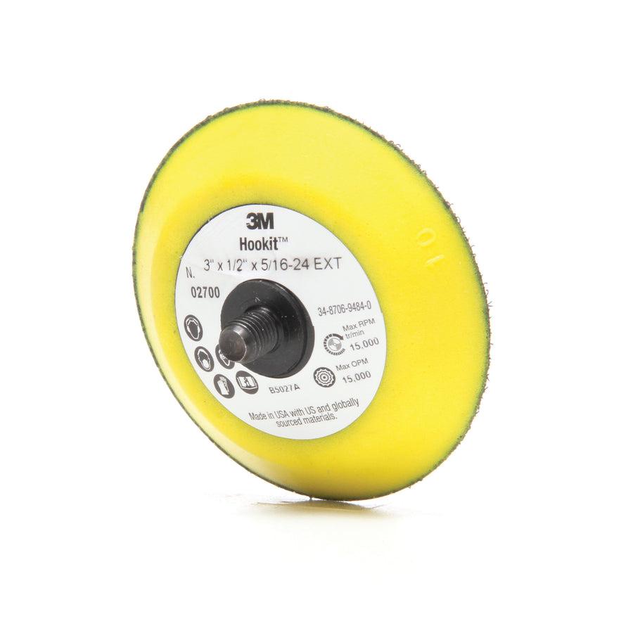 Backup Pads 3M AB02700 Hookit Disc Pad 02700 3 in x 1/2 in 5/16-24 External