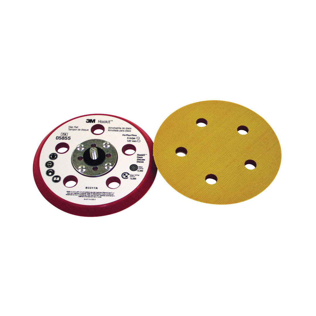 3M AB05855 3M Hookit Dust Free Low Profile Backup Pad, 05855, 5 in x 3/8 in, 5/16-24 ext 3M AB05855