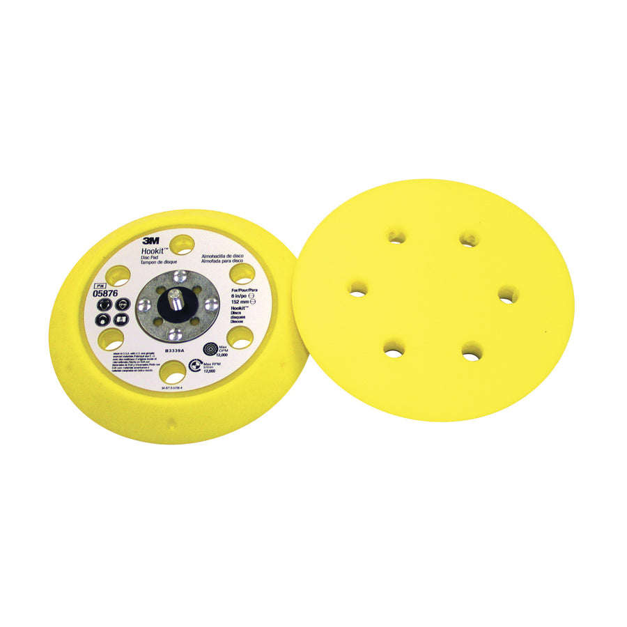 3M AB05876 3M Hookit Dust Free Disc Pad, 05876, 6 holes, 6 in x 3/4 in x 3/4 in, 5/16-24 ext 3M AB05876
