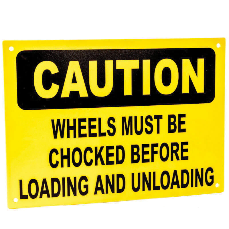 Wheel Chocks Ideal Whs Innovations 60-7242 Wheel Chock Econo English Sign
