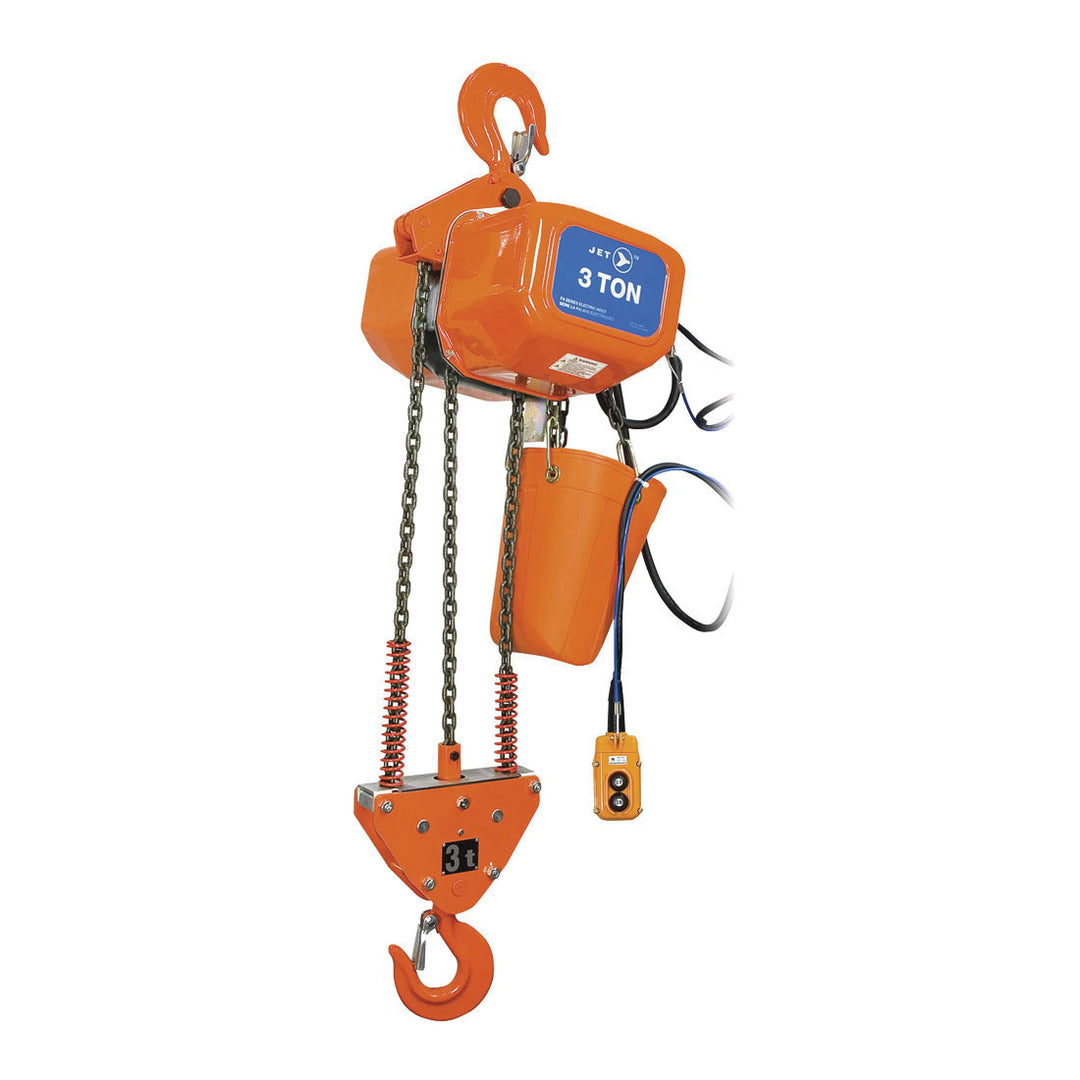 Chain Hoists Jet FA1-3S 3 Ton 15' Lift 115/230V 1Ph Electric Chain Hoist Heavy Duty