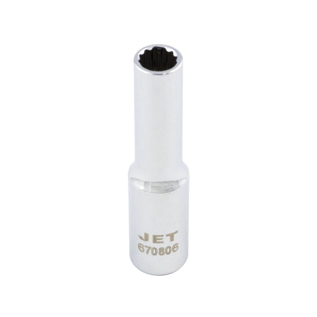 Deep Chrome Sockets Jet 670802 1/4 Inch Dr X 4Mm Deep Chrome Socket 12 Point