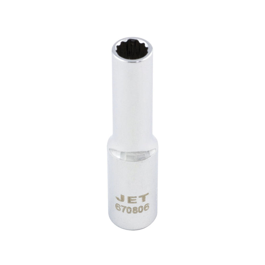 Deep Chrome Sockets Jet 670802 1/4 Inch Dr X 4Mm Deep Chrome Socket 12 Point