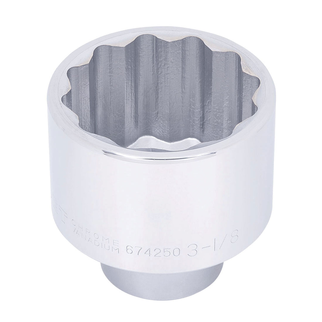 Regular Chrome Sockets Jet 674250 1 Inch Dr X 3-1/8 Inch Regular Chrome Socket 12 Point